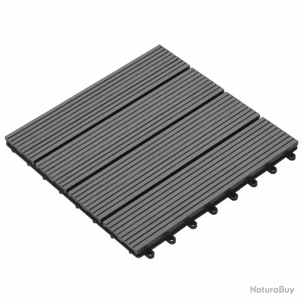 Carreau de terrasse 11 pcs Gris 30 x 30 cm WPC