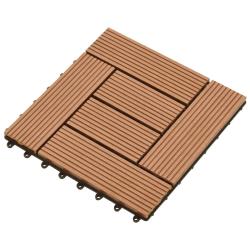 Carreau de terrasse 11 pcs Marron 30 x 30 cm WPC