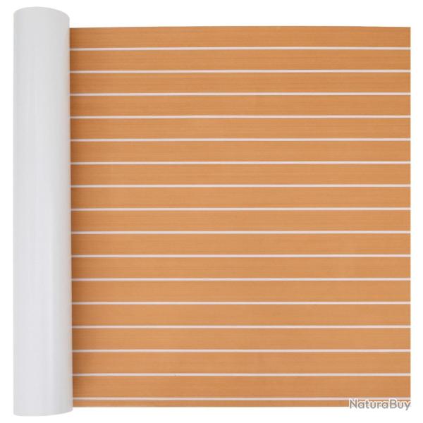 Tapis de bateau Ray� Marron et blanc 240 x 90 cm EVA