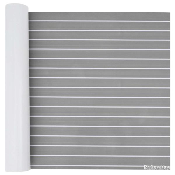 Tapis de bateau Ray� Gris clair et blanc 240 x 90 cm EVA