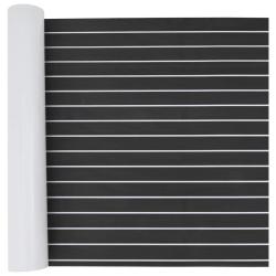 Tapis de bateau Ray&eacute; Gris fonc&eacute; et blanc 240 x 90 cm EVA