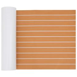 Tapis de bateau Ray&eacute; Marron et blanc 240 x 60 cm EVA