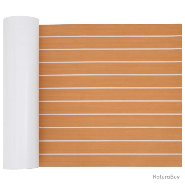 Tapis de bateau Ray� Marron et blanc 240 x 60 cm EVA