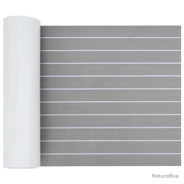 Tapis de bateau Ray� Gris clair et blanc 240 x 60 cm EVA