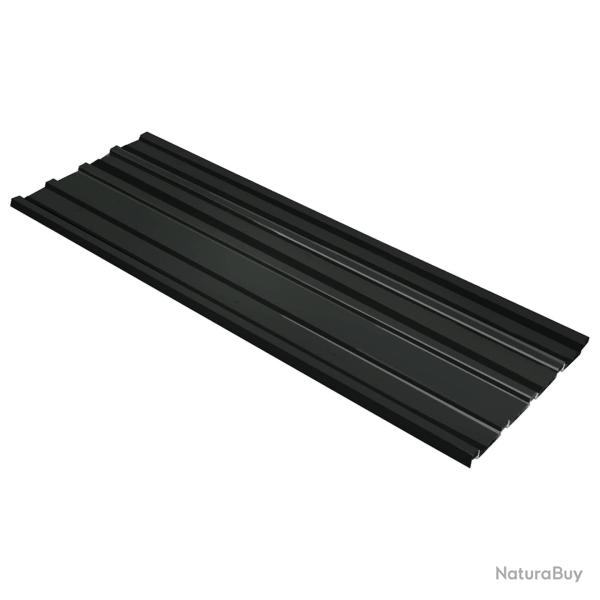 Panneau de toiture 12 pcs Anthracite 129 x 45 cm