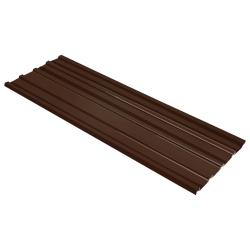 Panneau de toiture 12 pcs Marron 129 x 45 cm Acier galvanis&eacute;
