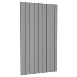 Panneau de toiture 36 pcs Gris 80 x 45 cm Acier galvanis&eacute;