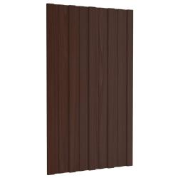 Panneau de toiture 36 pcs Marron 80 x 45 cm Acier galvanis&eacute;