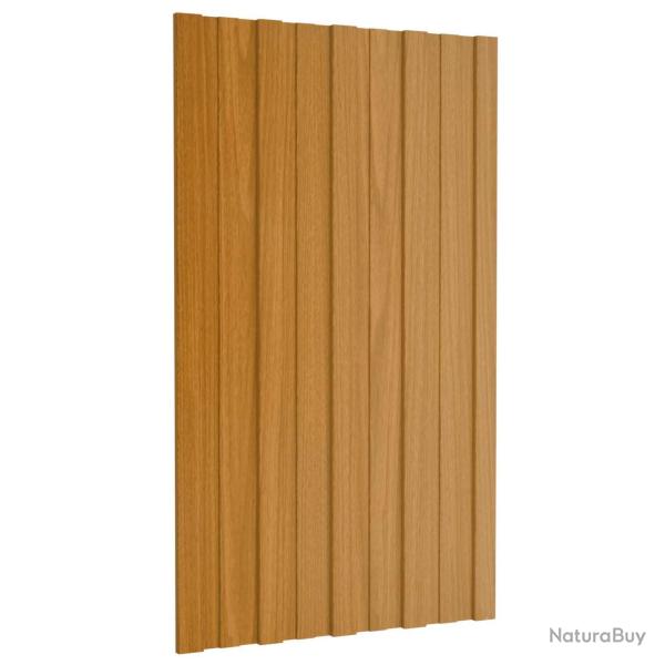 Panneau de toiture 36 pcs Naturel 80 x 45 cm Acier galvanis�