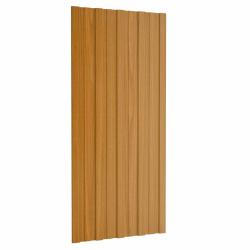 Panneau de toiture 12 pcs Naturel 100 x 45 cm Acier galvanis&eacute;