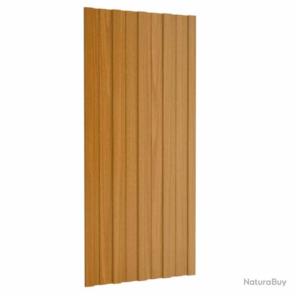 Panneau de toiture 36 pcs Naturel 100 x 45 cm Acier galvanis�