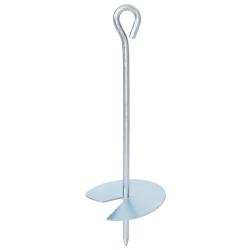 Ancre de terre 2 pcs Argent&eacute; &Oslash;10 x 30 cm M&eacute;tal galvanis&eacute;