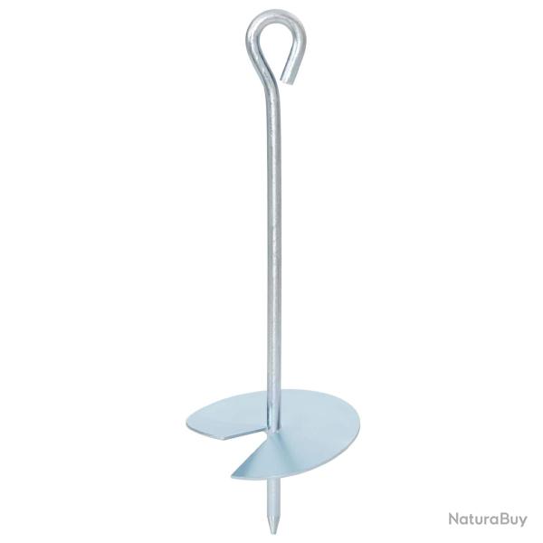 Ancre de terre 2 pcs Argent� �10 x 30 cm M�tal galvanis�