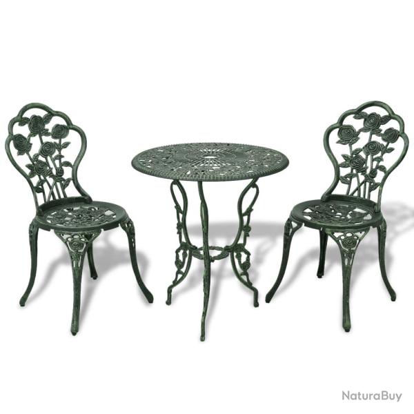 Ensemble de bistro 3 pcs Aluminium coul� Vert