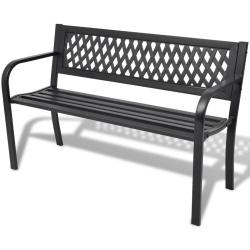 Banc de 118 cm Acier Noir
