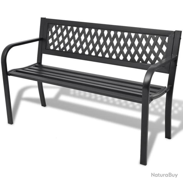 Banc de 118 cm Acier Noir