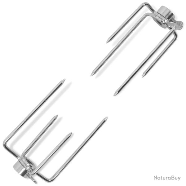 Fourchettes de broche 2 pcs Acier