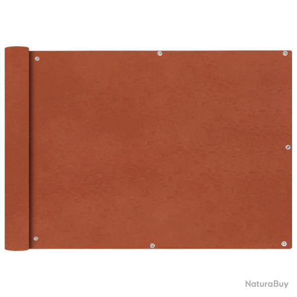 �cran de balcon en tissu Oxford 75x600 cm Ocre marron