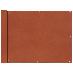 &Eacute;cran de balcon en tissu Oxford 90x400 cm Ocre marron