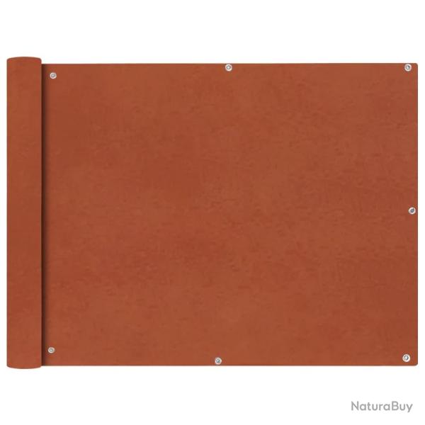 �cran de balcon en tissu Oxford 90x600 cm Ocre marron