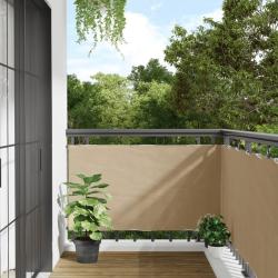 &Eacute;cran de balcon en tissu Oxford 75x400 cm Beige