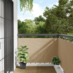 &Eacute;cran de balcon en tissu Oxford 90x400 cm Beige