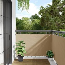 &Eacute;cran de balcon en tissu Oxford 90x600 cm Beige