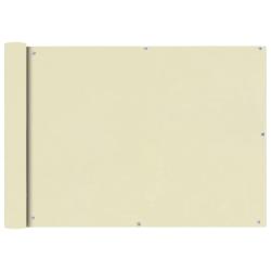 &Eacute;cran de balcon en tissu Oxford 75x400 cm Cr&egrave;me