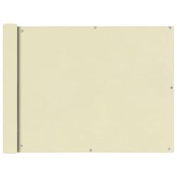 &Eacute;cran de balcon en tissu Oxford 90x400 cm Cr&egrave;me