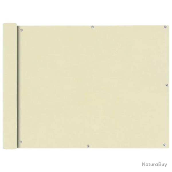 �cran de balcon en tissu Oxford 90x400 cm Cr�me