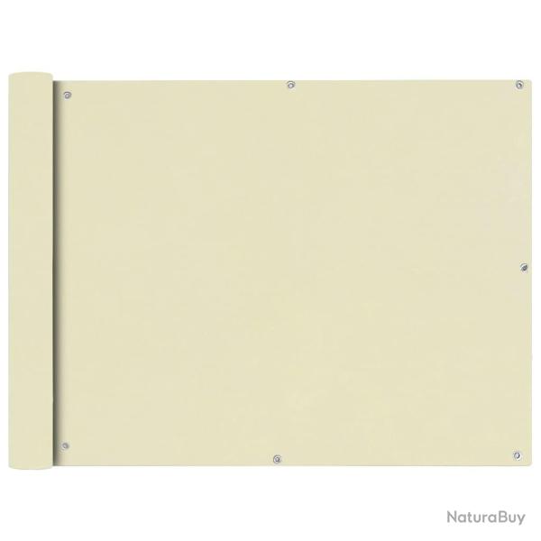 �cran de balcon en tissu Oxford 90x600 cm Cr�me