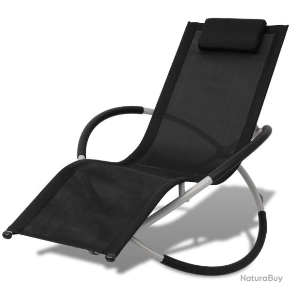 Chaise longue g�om�trique d'ext�rieur Acier Noir et gris