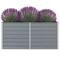 Jardini&egrave;re 160 x 80 x 77 cm Gris Acier galvanis&eacute;