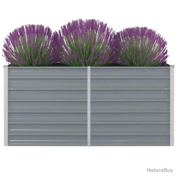 Jardini�re 160 x 80 x 77 cm Gris Acier galvanis�