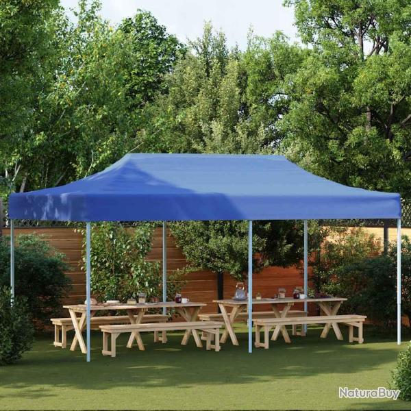 Tente pliable, bleue, 3 � 6 m