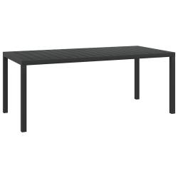 Table de Noir 185 x 90 x 74 cm Aluminium et WPC