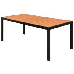 Table de Marron 185 x 90 x 74 cm Aluminium et WPC