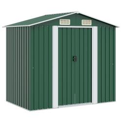 Abri de stockage pour M&eacute;tal Vert 204 x 132 x 186 cm