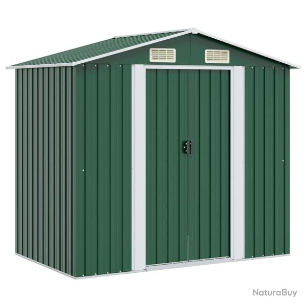 Abri de stockage pour M�tal Vert 204 x 132 x 186 cm