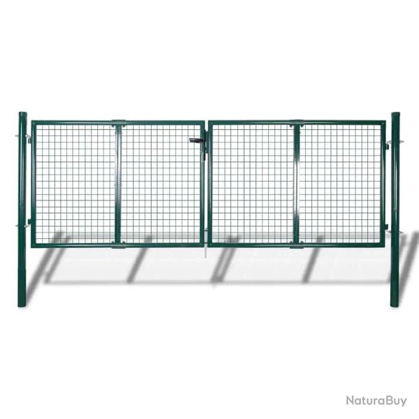 Portail de cl�ture en acier 300x100 cm vert