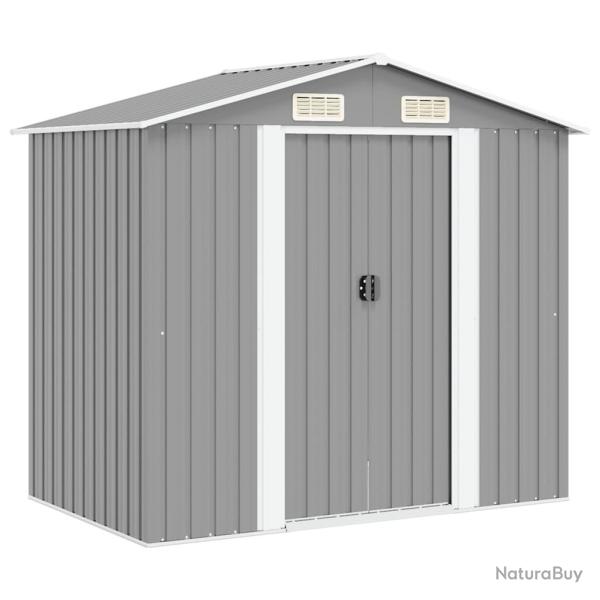 Abri de stockage pour M�tal Gris 204 x 132 x 186 cm