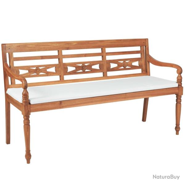 Banc avec coussin 150 cm Teck