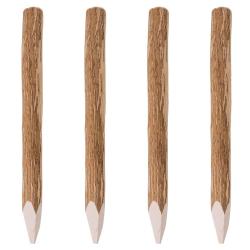 Poteaux pointus de cl&ocirc;ture 4 pcs Bois de noisetier 90 cm