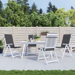 Coussins de chaise de &agrave; dossier haut lot de 4 anthracite
