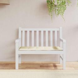 Coussin de banc de cr&egrave;me 100x50x3 cm tissu oxford