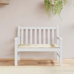 Coussin de banc en tissu Oxford cr&egrave;me, 100 &times; 50 &times; 3 cm