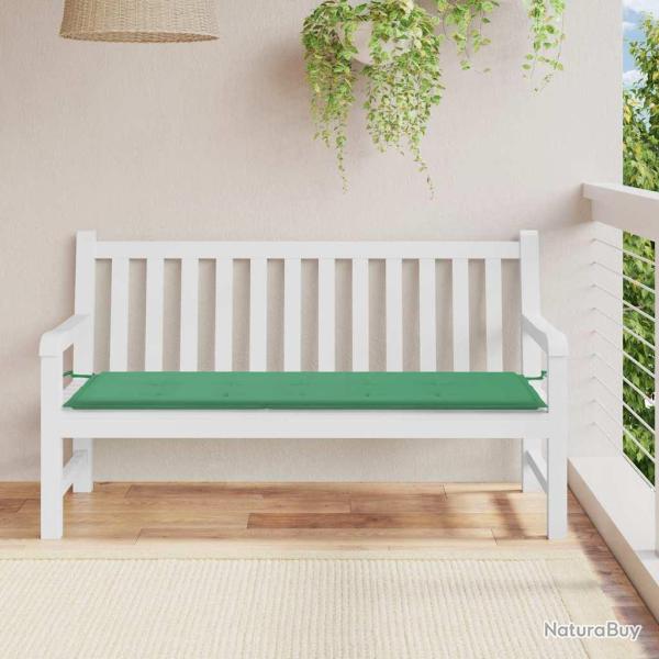 Coussin de banc de vert 150x50x3 cm tissu oxford