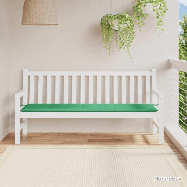 Coussin de banc de vert 180x50x3 cm tissu oxford
