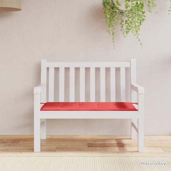 Coussin de banc de rouge 100x50x3 cm tissu oxford