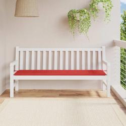Coussin de banc de rouge 180x50x3 cm tissu oxford